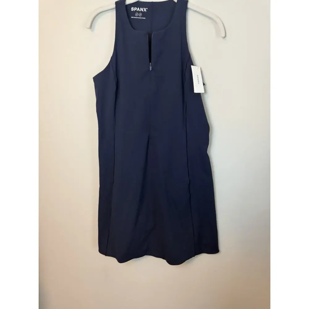 SPANX Shape Get Moving Zip Front Dress Shorts Underneath Navy Sz M NEW NWT $138 - Picture 7 of 15